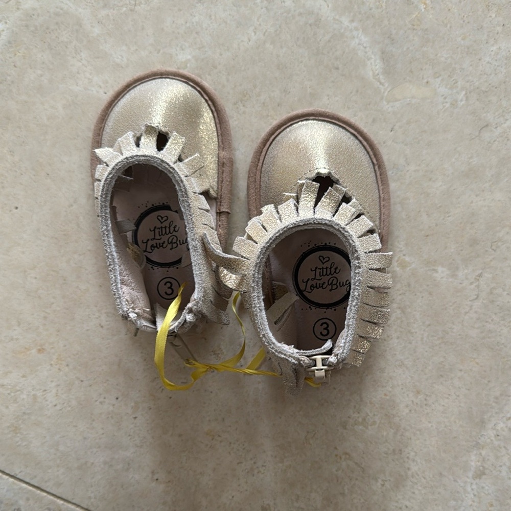 Gold Moccasins NWOT